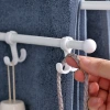 Simple, non-perforated towel rack, white, simple folding, rotating and movable stand, bathroom and bathroom hanging accessory Application Scenario